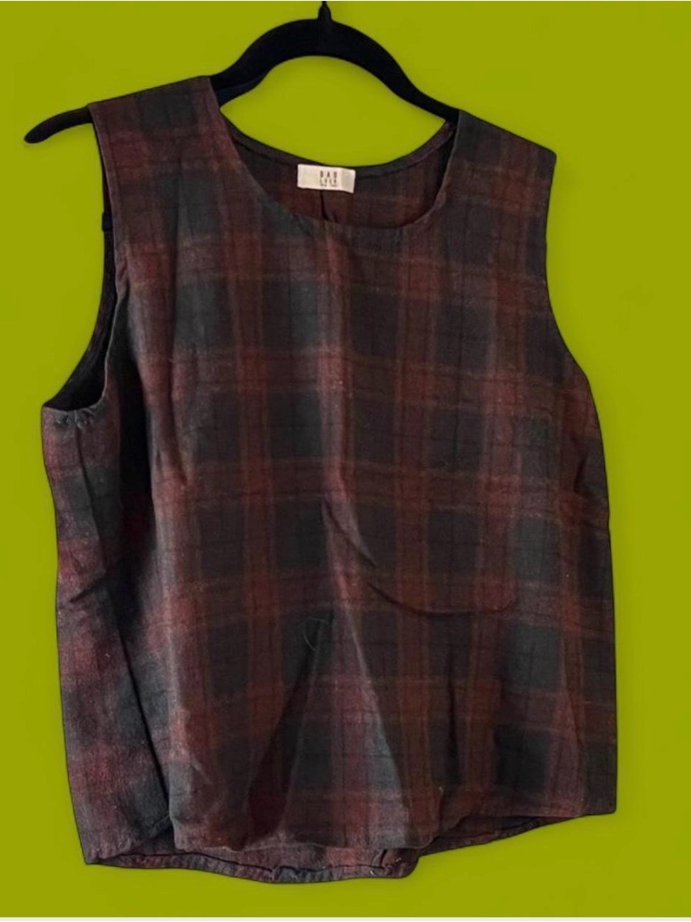 Bad Luck New York plaid tank